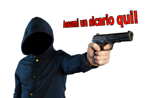 Assumi un sicario assassin assumere un killer ordina omicidio l'uccisione